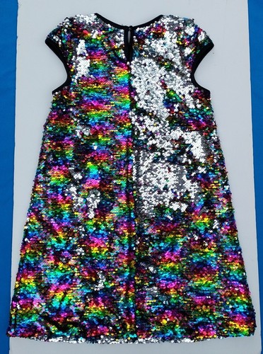 Girls Size 9 New Fancy Lined Sequine Dress Multicolor NWOT - Picture 2 of 12