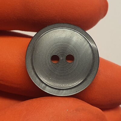 6 Stück Knöpfe Knopf Kunststoff 20mm Grau + Silber + Dunkelgrau Hohe Qualität
