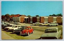 The University of Mississippi Vintage Postcard Red Volkswagen VW Bug