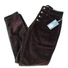 Womens High-Rise Burgundy Corduroy Skinny Jeans - Size 0 or 4 - Universal Thread