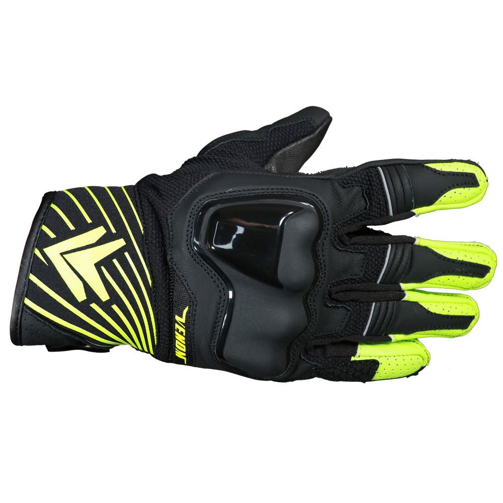 Frank Thomas Venom Atom Motorcycle Gloves Black Flourescent