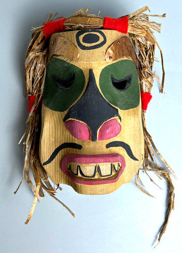 Northwest Pacific Coast Mask Vintage Makah Warrior W.Lindsay Art 1998