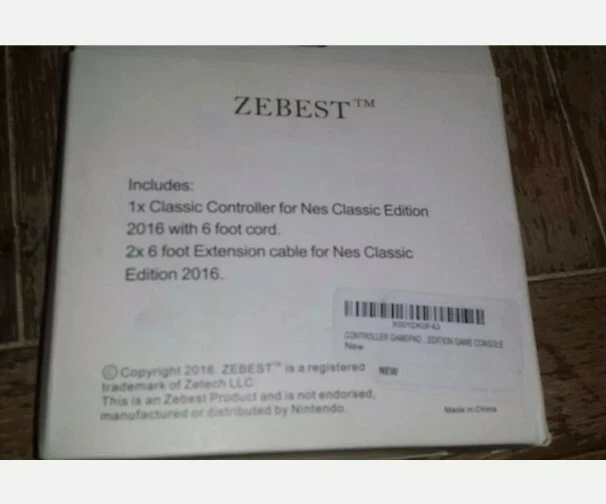 Classic NES Controllers For NES Classic Edition 12ft Cord  new in box  - Image 2 of 3