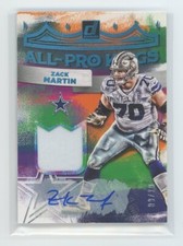 Zack Martin 2022 Donruss Patch Autograph All Pro Kings 9/10 Cowboys Jersey Auto