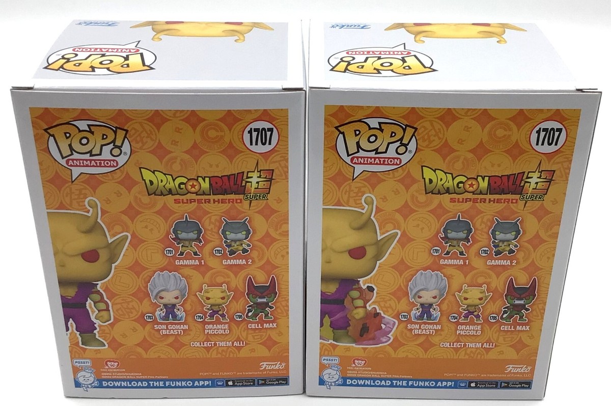 Funko Pop! DBS Orange Piccolo #1707 CHASE Glow & Common Set