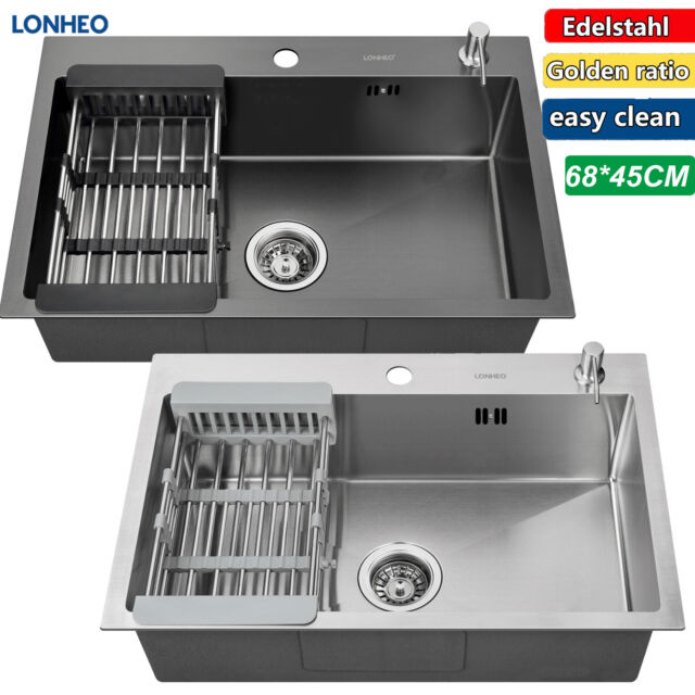 Lavello da cucina in acciaio inox lavello da incasso rubinetto da cucina con distributore di sapone- Lavello da cucina in acciaio inox lavello da incasso rubinetto da cucina con distributore di sapone-