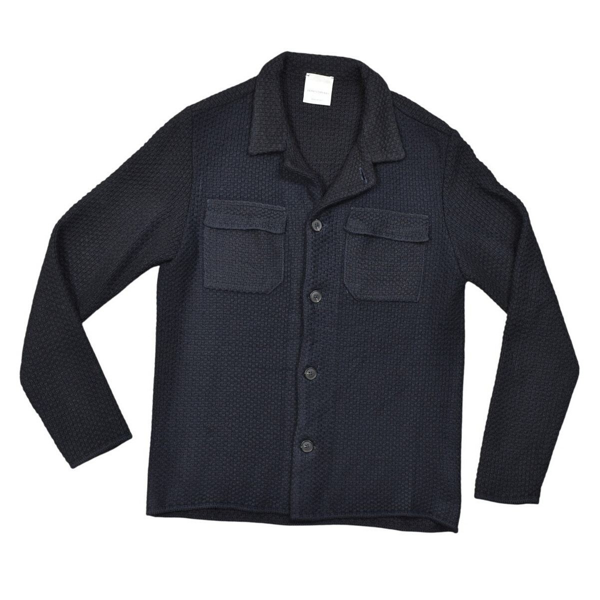 Primo Emporio Blue Wool Cardigan XL Made in Italy Button Front