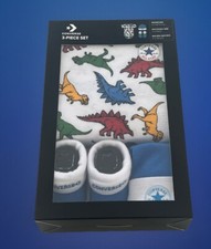 Converse Dinosaur   3 Piece Set Newborn 0-6 months Brand New