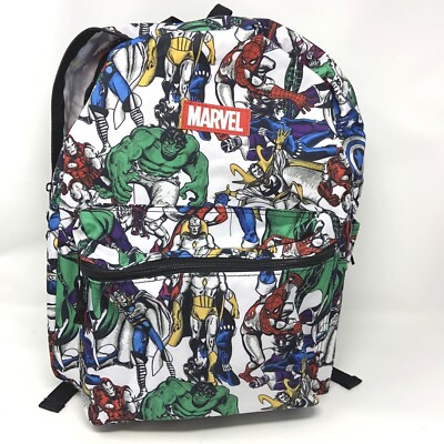 Marvel Comics Avengers Backpack Iron Man Hulk Spider Man Youth School 