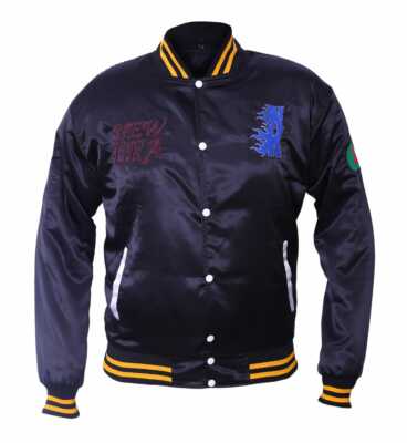 Navy Blue ''Intelligent New Era'' Varsity Letterman Baseball Jacket