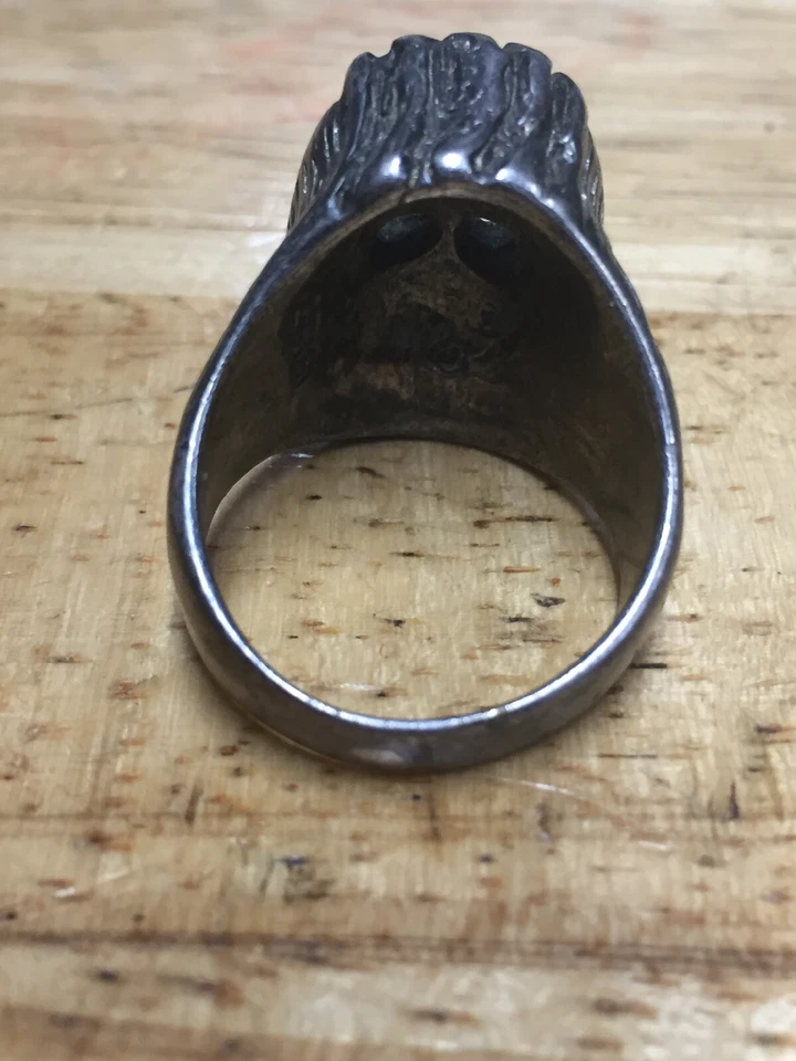 Винтажный 1985 G & S панк гот череп плащ мотоциклиста кольцо размер 11 ручной работы коллекционный - Изображение 4 из 4