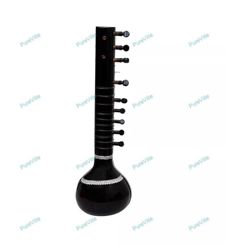 Designer Non Playable Miniature Tune Wooden Sitar Artistic Indian Musical - Picture 3 of 9