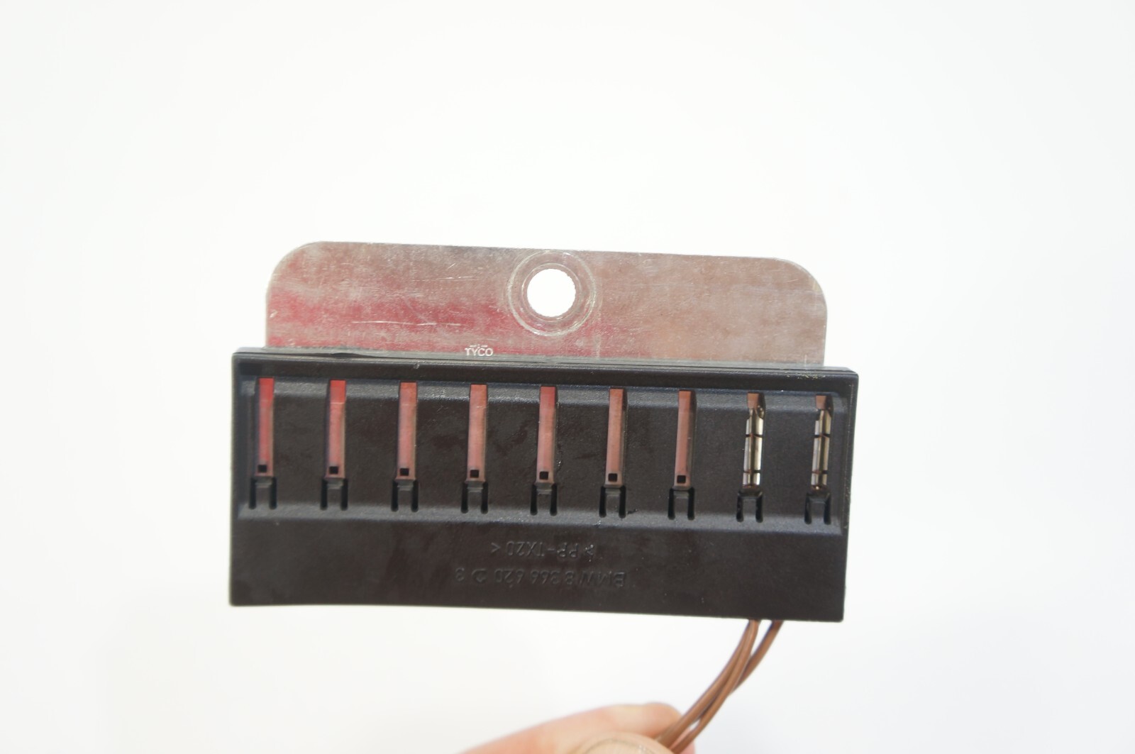 OEM BMW negative wire cable terminal clamp loom ground connector cut 8 366 620