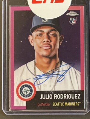 2022 Topps Platinum Anniversary JULIO RODRIGUEZ /15 AUTO Pink 