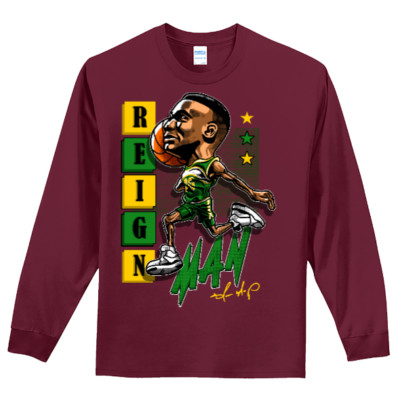 NEW Art Society x SWOD REIGN MAN TOON CARDINAL LS Tee Shirt SM-4XL MADE IN USA