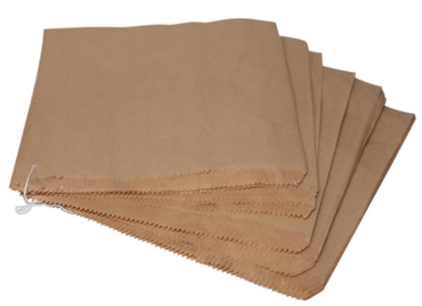 1000x Food Takeaway Bakery Strung Brown Paper Bags 7x7""