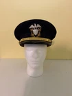JF0076 Original WW2 US Navy Officer Visor Cap Size 7 1/8 ID Included USAL