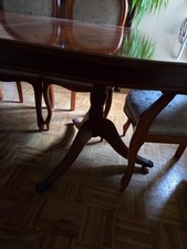 Yew Table And 8 Chairs. Excellent Condition.