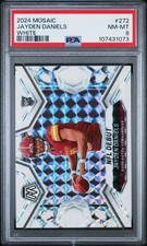 Jayden Daniels 2024 Panini Mosaic - NFL Debut #272 White Mosaic Prizm /25 (RC)