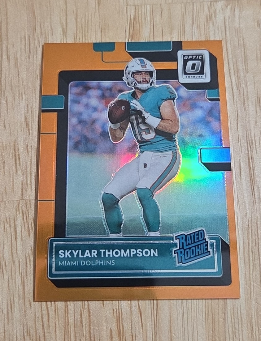 2022 Donruss Optic SKYLAR THOMPSON Orange /199 #276 Rated Rookie Dolphins