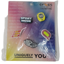 Crocs Jibbitz Track Field Shoe Charms 5 Pack Set Sports Athletic School NEW