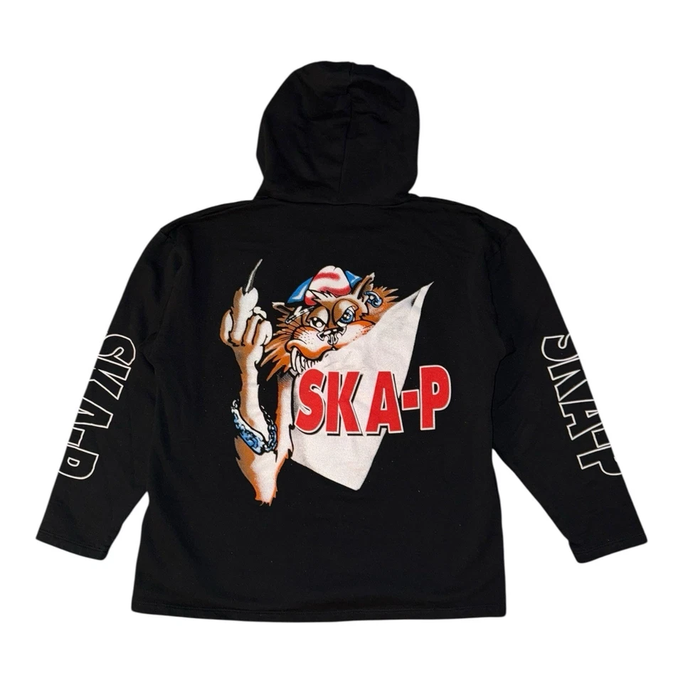 Sudadera con Capucha Ska-P De Colección Talla L Banda Ska Punk Años 90 Gira Gráfico Pullover Manga 3/4 Foto 2 de 4