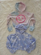Sugar & Jade Bundle Of 2 Cropped Tie Dye Hoodie Sweatshirts Girls Size 12/14