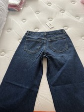 NA-KD Straight Mid Waist Jeans Classic Five-pocket Design- Dark Indigo Size EU40