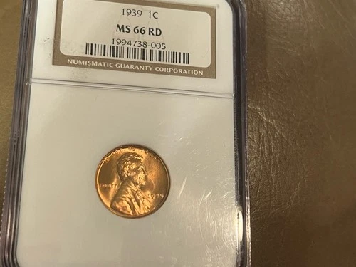 1939 Lincoln Wheat Cent NGC MS66 RD
