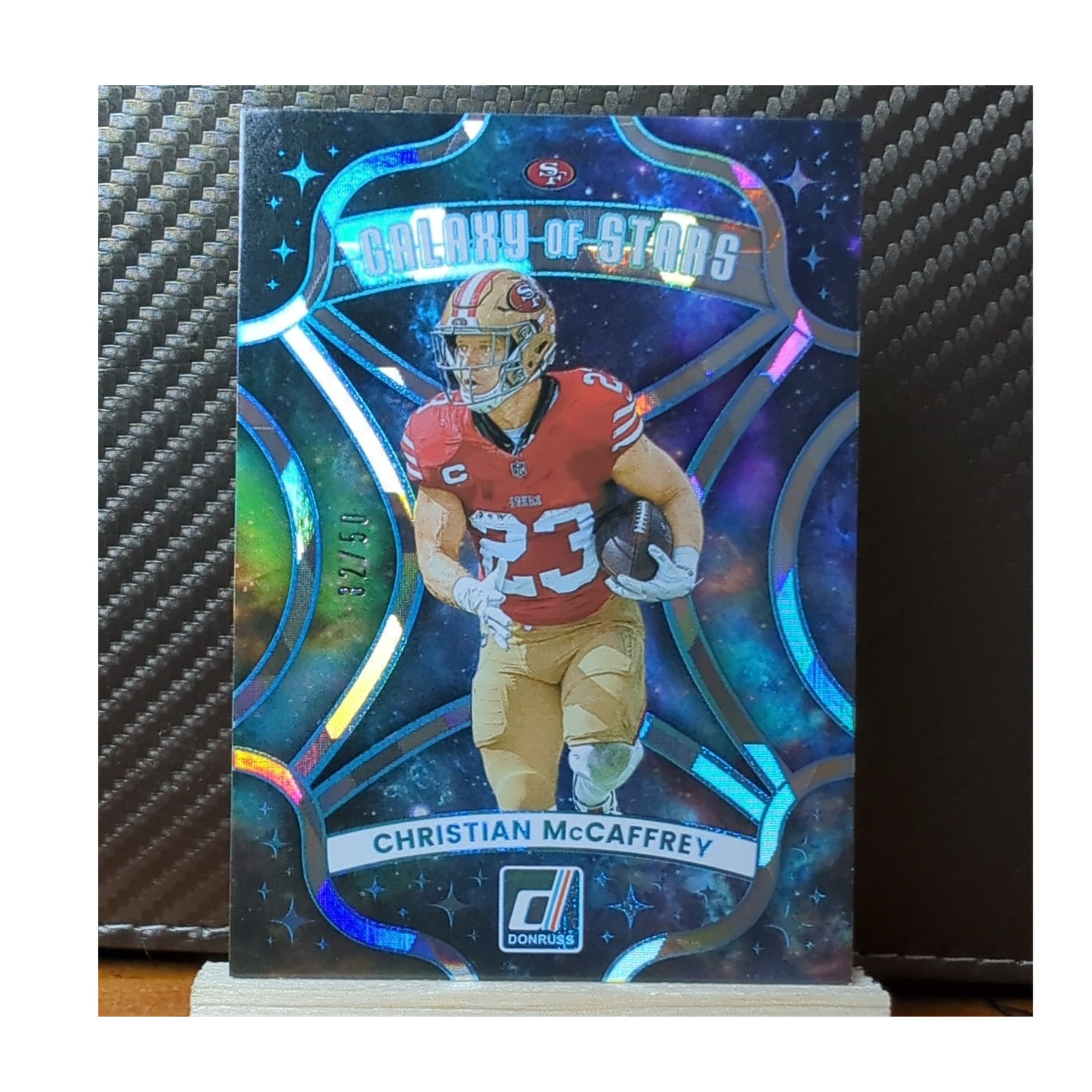 2025 Panini Donruss Galaxy of Stars Cubic #9 Christian McCaffrey 32/50 49ers