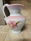 Fenton Blue Burmese Vase – 7.25" Hand-Painted 100th Anniversary (#575/1000)