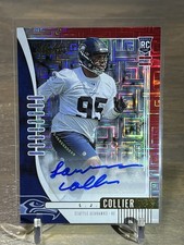 2019 Panini Absolute L.J. Collier RC Rookie Red Squares Holo Autograph #/100