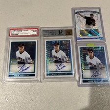 2009 Bowman Zack Wheeler RC Auto Rookie Lot (4) Chrome Sterling X-Fractor