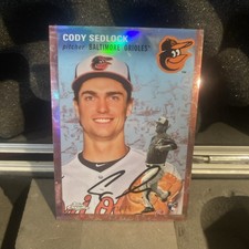 Cody Sedlock 2023 Topps Chrome Platinum Ann #126 Toile Rose Gold Ref RC /75