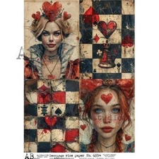 Gothic Alice Quad #2 | A4 Rice Paper | Paper for Decoupage | AB Studios