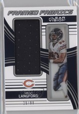 2016 Panini Clear Vision Framed Fabrics 25/99 Jeremy Langford #13 0f8