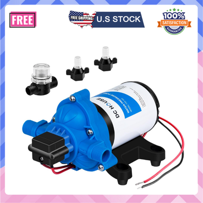 #ad DC HOUSE 12V RV Water Pump 3.5GPM 45PSI Self Priming with Pressure Switch Quiet $51.86