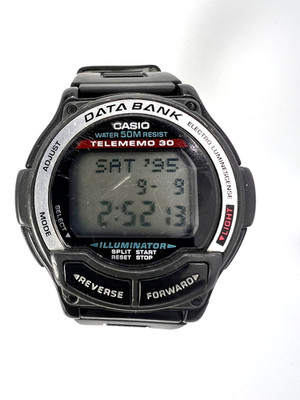 Vintage CASIO TELEMEMO 50, Armbanduhr, Quarz, Herrenuhr, 90er Jahre