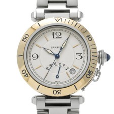 CARTIER Pasha De Cartier 38Mm W31012H3 Silver Men's Used Watch #31010 5