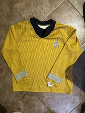 Gold Star Trek costume Shirt Captain Kirk Kids Size L