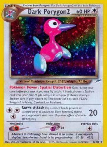 Dark Porygon2 - 8/105 - Holo Rare - Unlimited Edition - MP - Neo Destiny