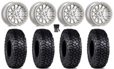 Valor V09 Beadlock 15" Wheels Machined 32" Intersect Tires Textron Wildcat XX