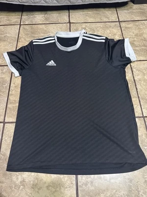 adidas Aeroready Boy’s L Soccer Jersey T-Shirt Black/White Colorblock - Image 1 of 4