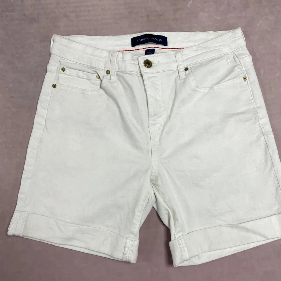 Tommy Hilfiger Shorts Denim Jort Shorts Women's 6 - Image 2 of 4