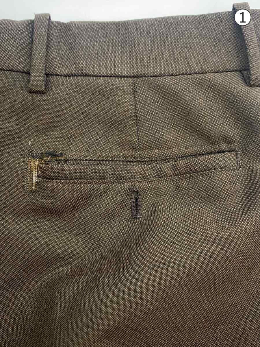BALENCIAGA slacks pants 46 wool brown plain 27% mohair