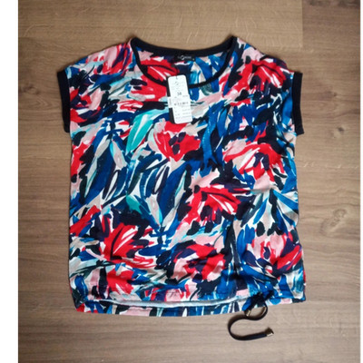 Top Secret Damen T-Shirt Größe 38, Blumenmuster, mehrfarbig, Kurzarm, Bänder