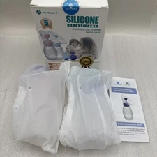 Gen 2 Silicone Manual Breast Pump w/Suction Base and Stopper 2pcs 4 oz. New READ