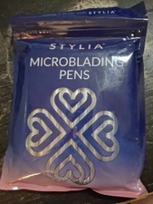 Stylia - 20 Piece MICROBLADING Pens - NEW - Double Sided Aluminum Pens Eye Brows