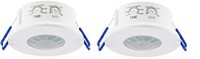 2 Decken-Einbau-Bewegungsmelder 360° Led Geeignet 8M Detektion IP65 Weiß 76X36Mm