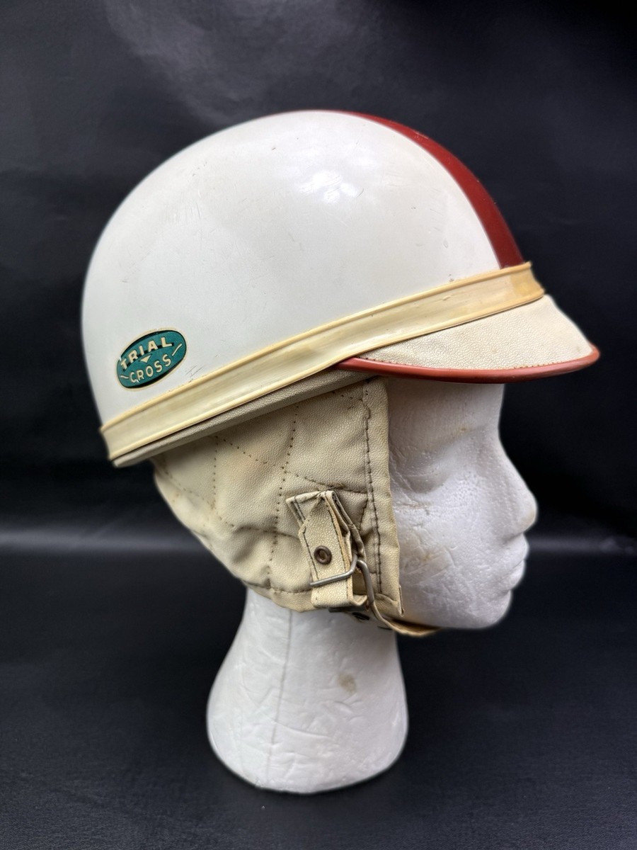 Vintage 50s Trail Cross European Motorcycle Moped Vespa Helmet
